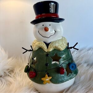 SNOWMAN TEALIGHT HOLDER